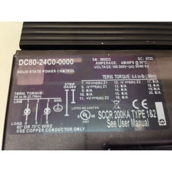 WATLOW DC80-24C0-0000 Din-A-Mite SOLID STATE POWER CONTROL